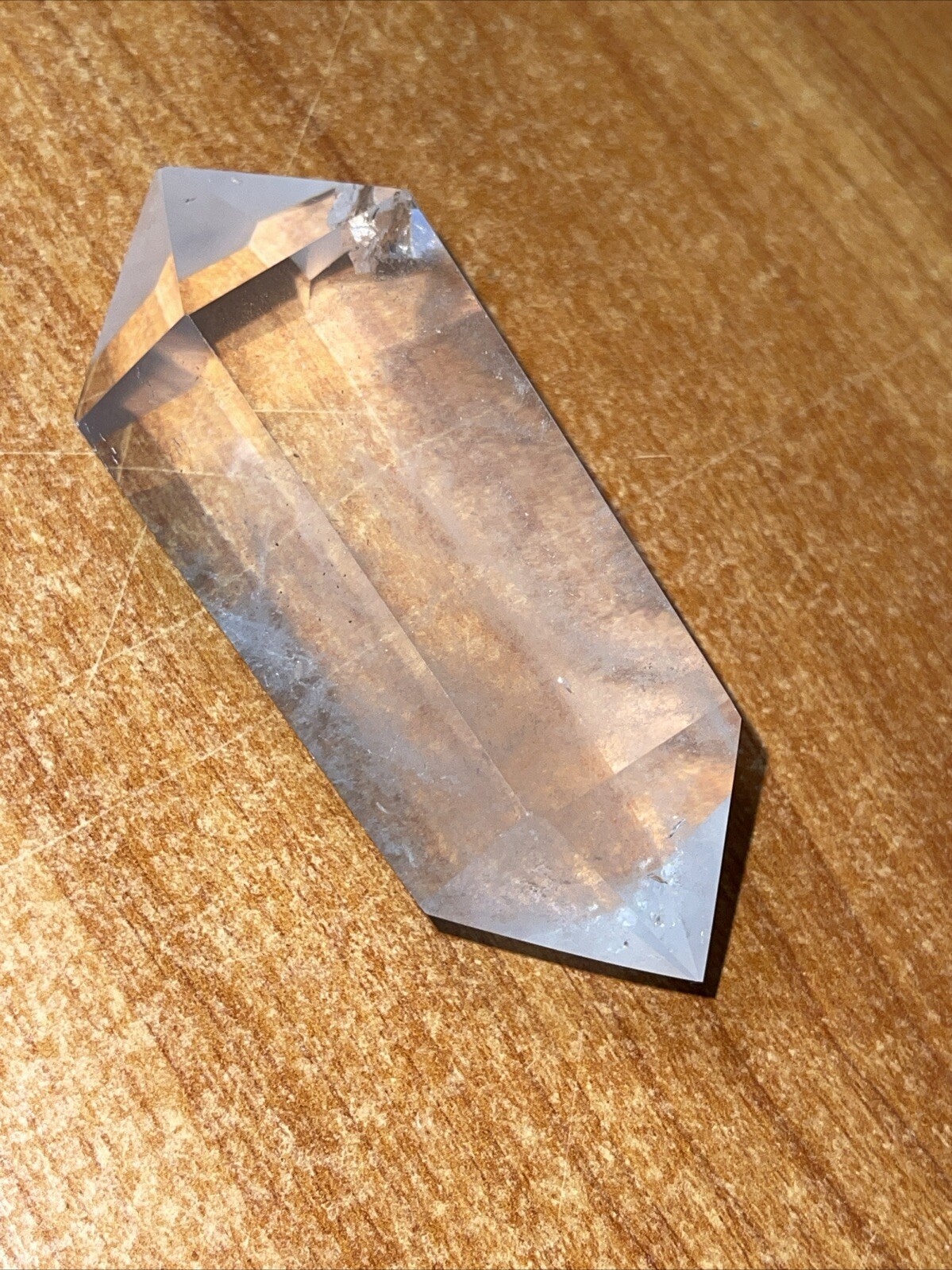 Phantom Clear Quartz Double Terminated DT 3.31in Long 118g