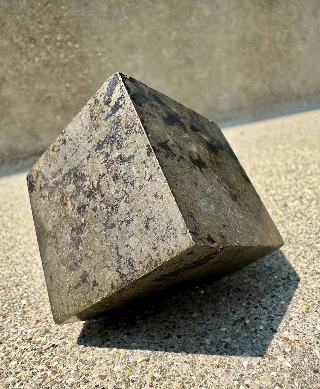 Floating Pyrite Cube