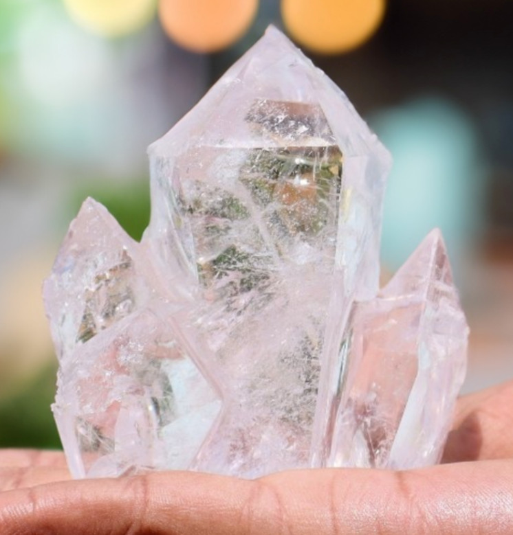 80MM Clear Quartz Cluster Chakra Balance Healing Gemstone Cluster Point Cluster