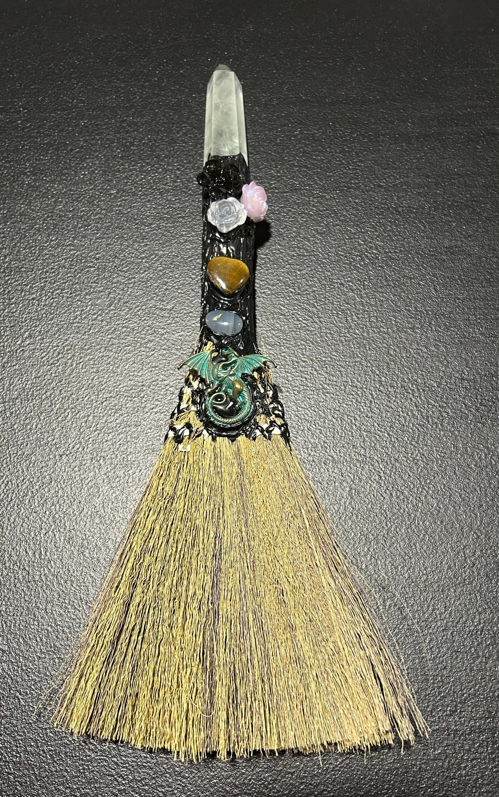 (#1256) – Clear Quartz Broom – New