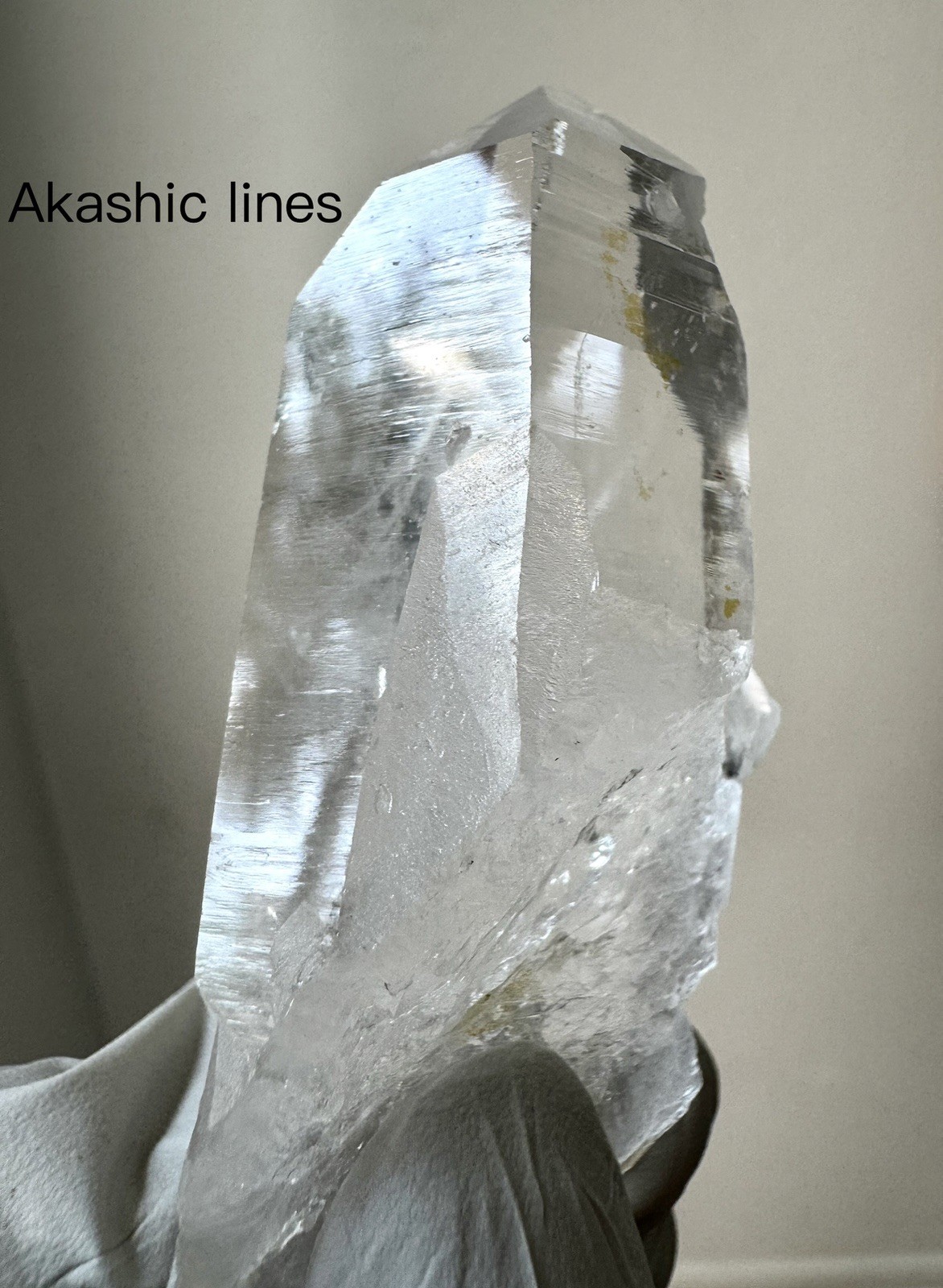 “Ice Window”Hashupi Himalayan Quartz Lemurian Lines High-Clarity Akashic Crystal