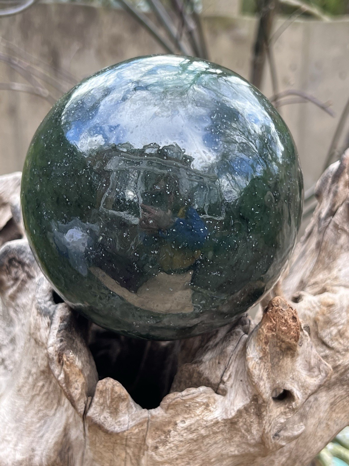 Jade Nephrite Himalayan Large Ball 2391g 112mm 9