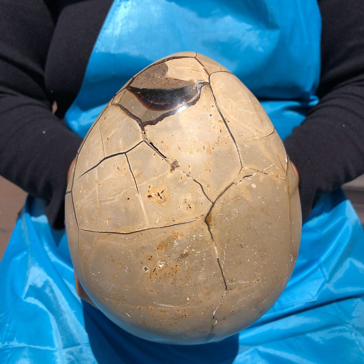 3500G Natural Turtle Back Stone Dragon Crystal Cave Crack Gem Healing 4344