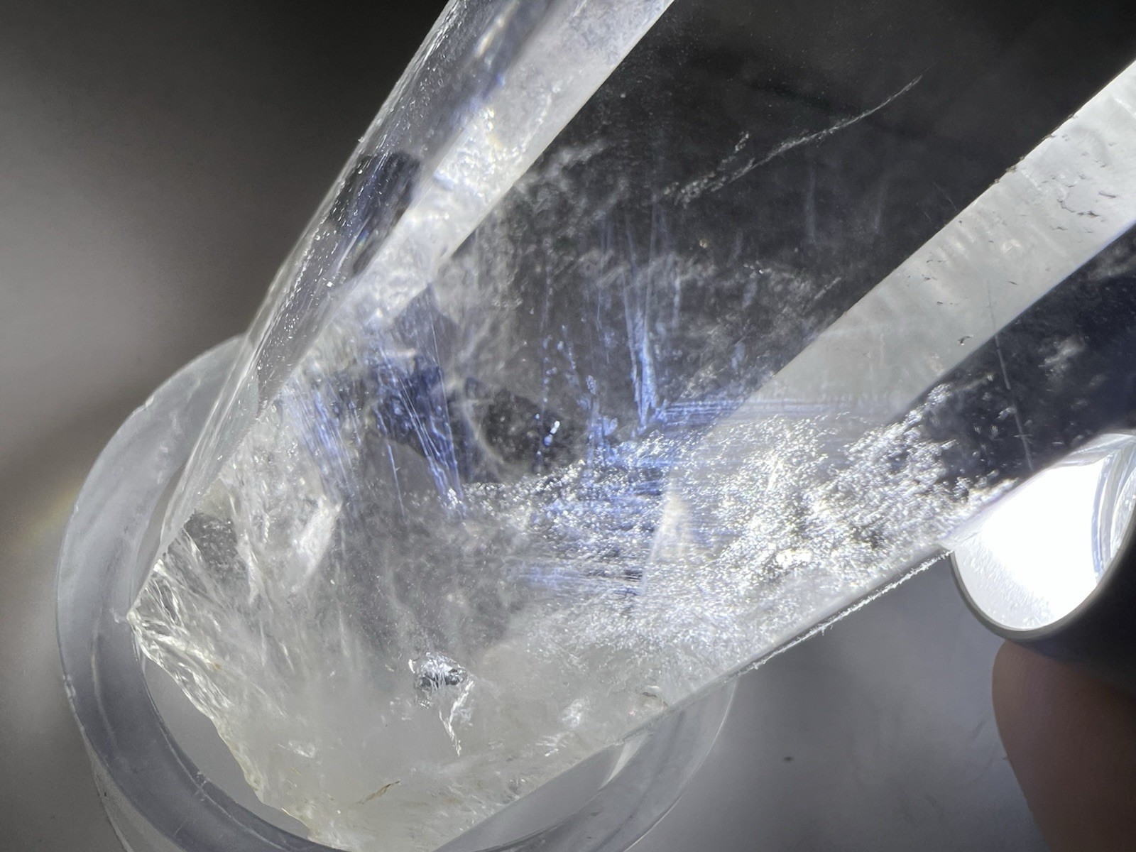 Blue Needle Quartz Point, 210g, Colombia