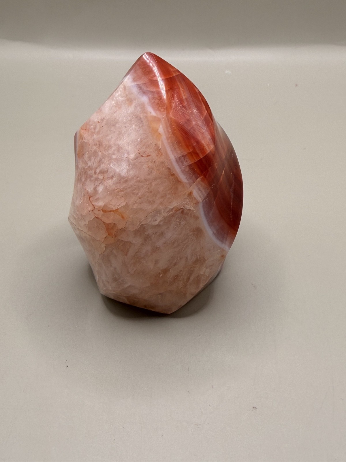 Carnelian Agate Flame 622g 2.5″ – Red Orange Fire Quartz Crystal Healing Decor
