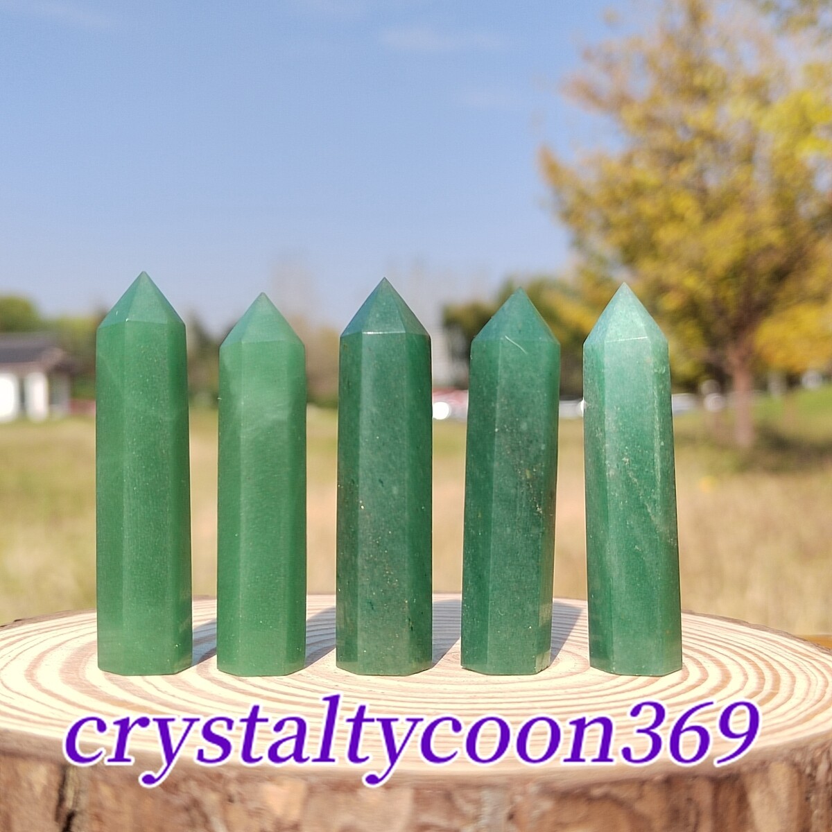 5pcs Natural Aventurine Quartz Obelisk Crystal Wand Point Tower Healing 5.5cm