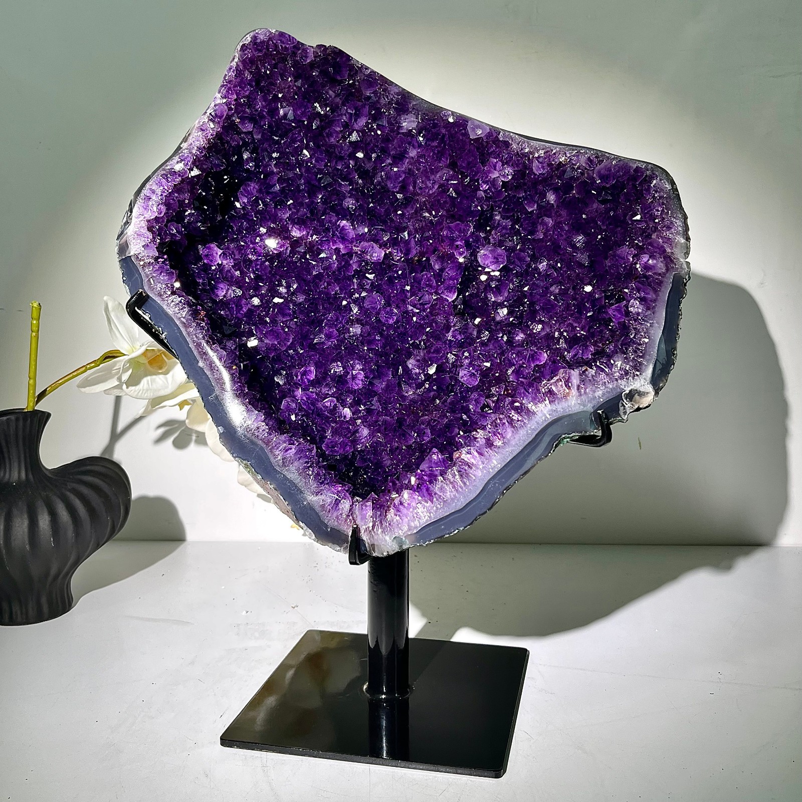35.05LB Top Brazilian amethyst spiritual restoration for large teeth crystal blo