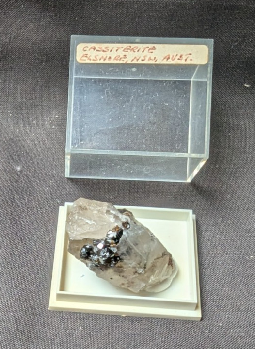 Cassiterite Crystal/Mineral – Elsmore Tin Mine NSW Australia- Cased