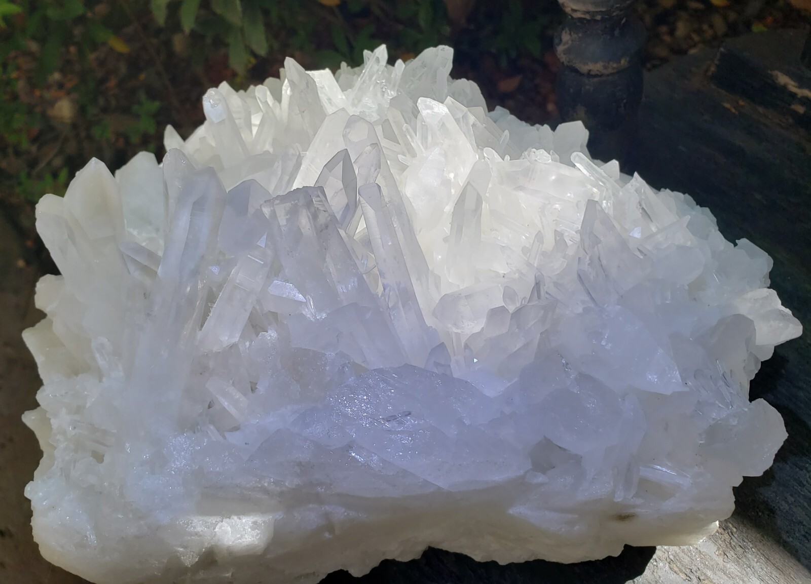 Large Natural White Clear Quartz Crystal Cluster Specimen, 4240g or 9.6 lbs