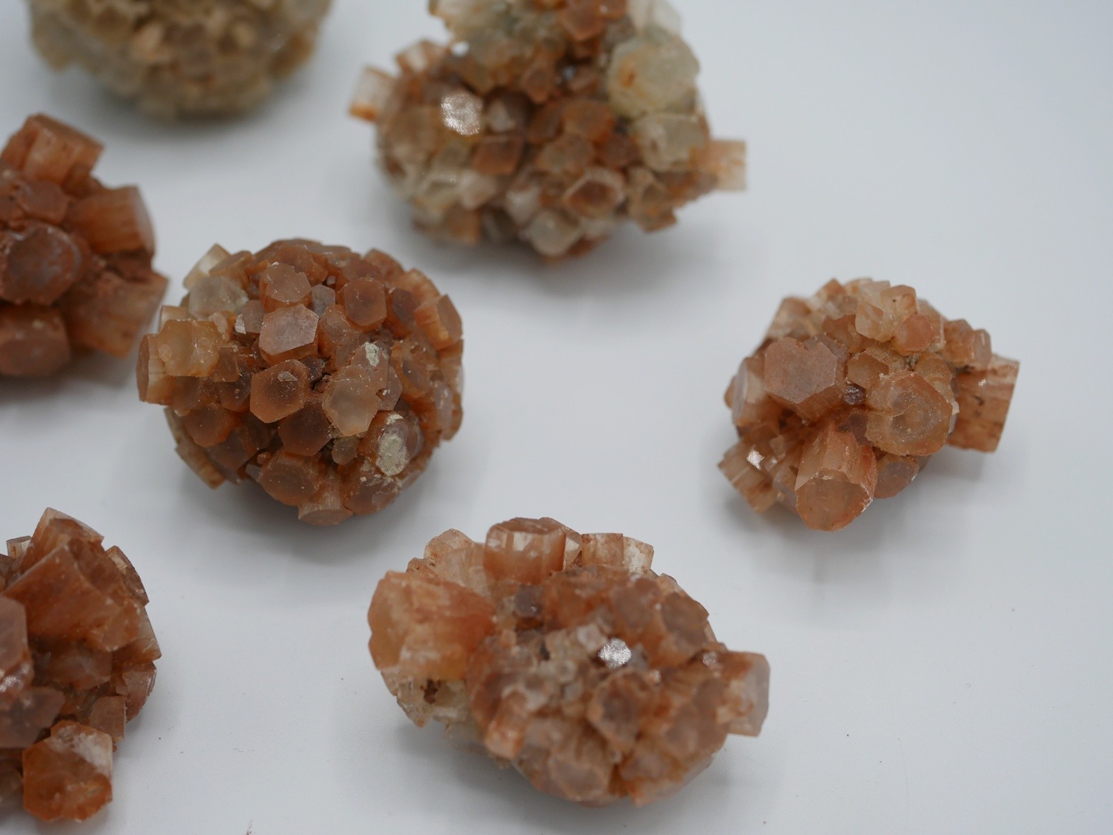 Argonite Crystal Clusters Rock Specimens 8 Pieces 1 to 2 inches Diameter