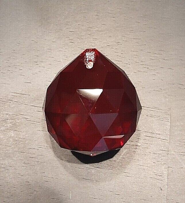Hanging Crystal Balls Faceted Sphere 47mm RubyRed 10pcs Set Fung Shui Decolation