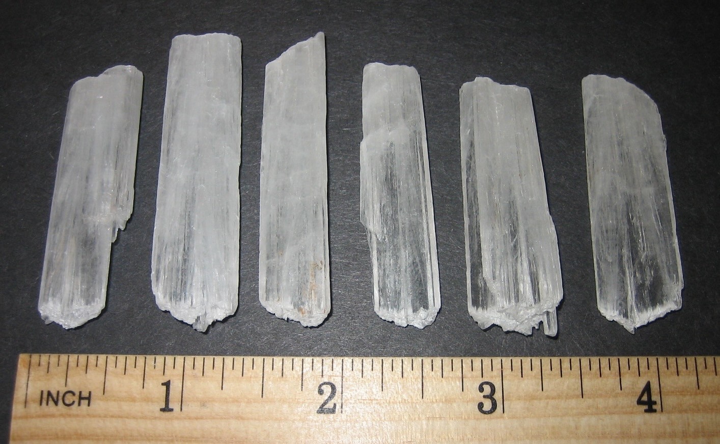 6pc NATURAL 1.6″- 2″ SCOLECITE CRYSTAL MINERAL POINTS FROM INDIA ~ 31.2grams *2