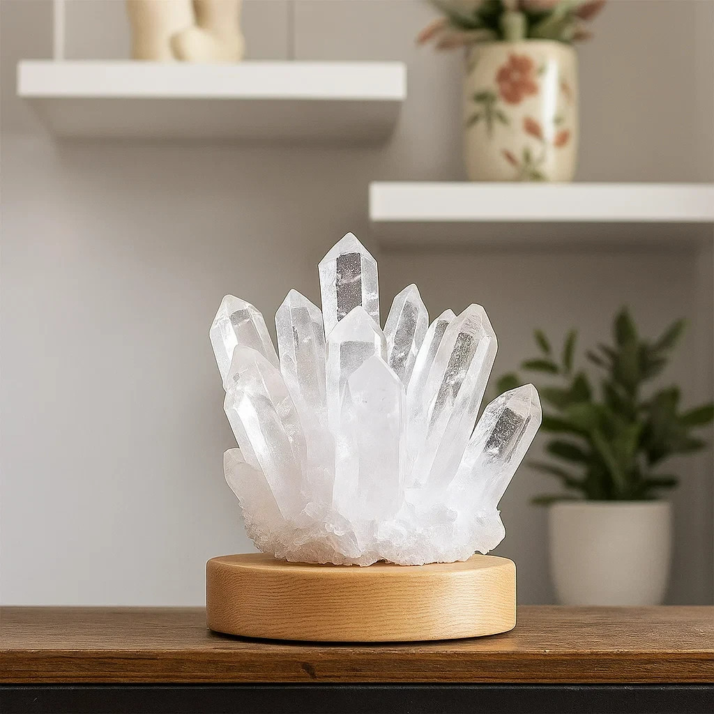 Natural Clear Quartz Cluster Healing Crystal Reiki Mineral Specimen Home Decor