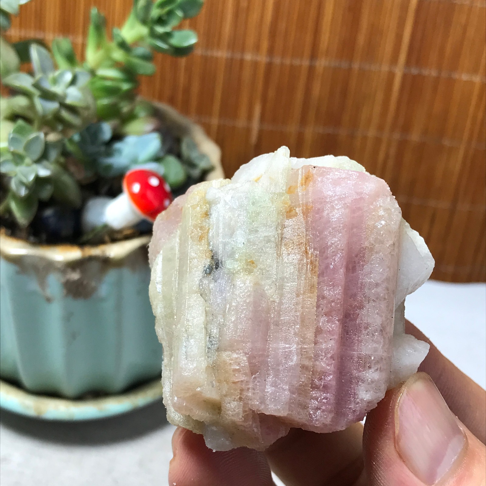 Natural red Tourmaline acanthconite Crystal rough original Specimen 106g A6567