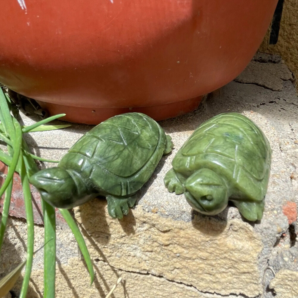 Random Carving Gift Decoration Jade Turtle Crystal Quartz Handmade Home Natural#