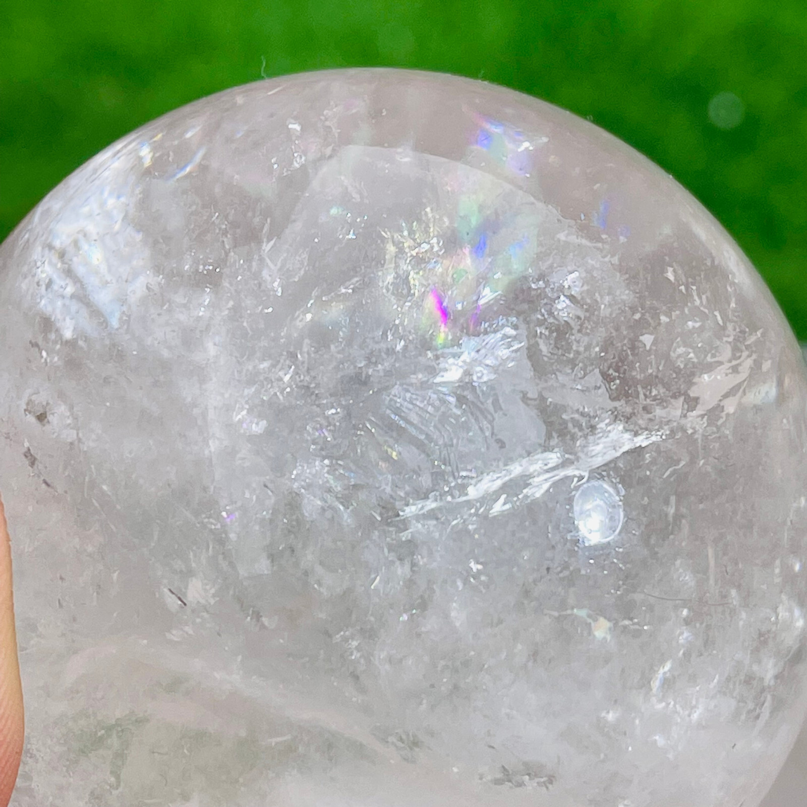 327g Natural Clear Crystal Quartz Stone Meditation Healing Energy Sphere Ball