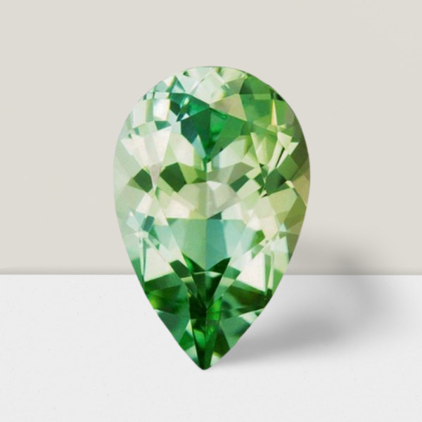 Green Tourmaline Pear Cut Gemstone 2 Cts – 10×7 mm Flawless Loose Gem