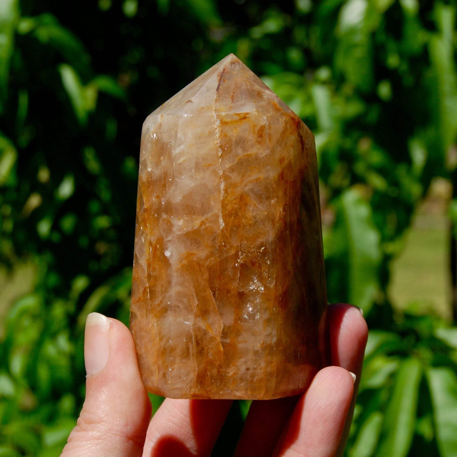 3.4″ Chunky Golden Healer Quartz Crystal Tower | 281g High Vibration Healing Sto