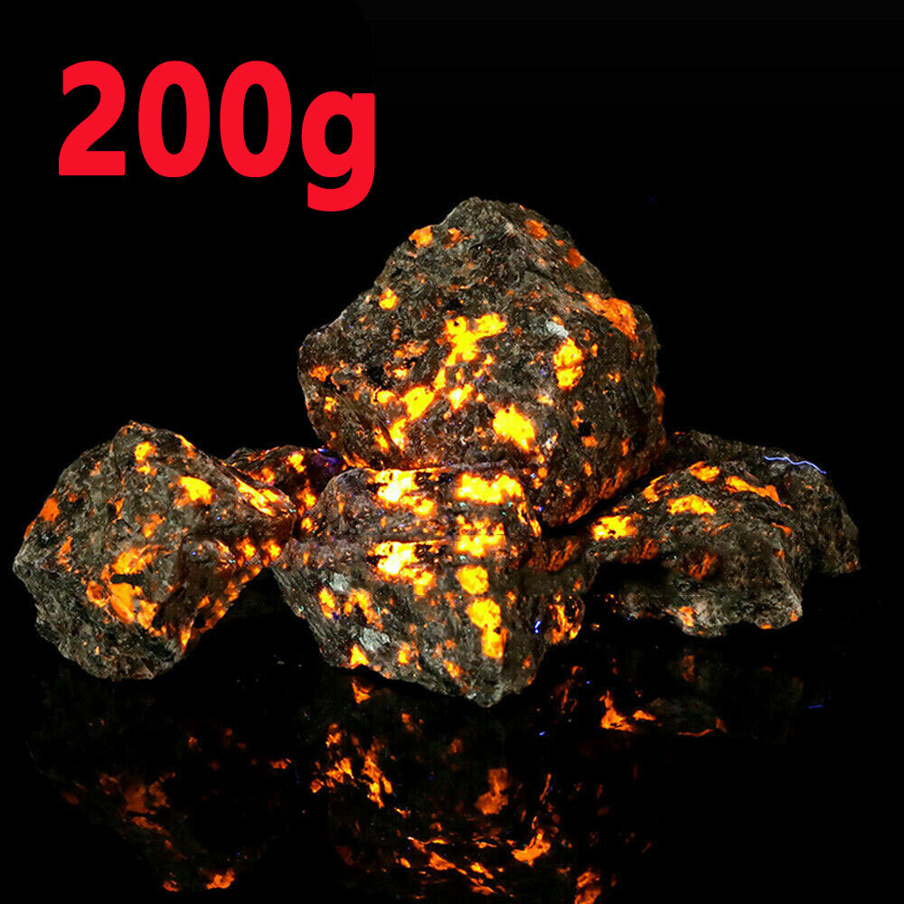 Rare 200g Natural Raw Rough Yooperlite Flame Fire Stone Mineral Crystal Rocks