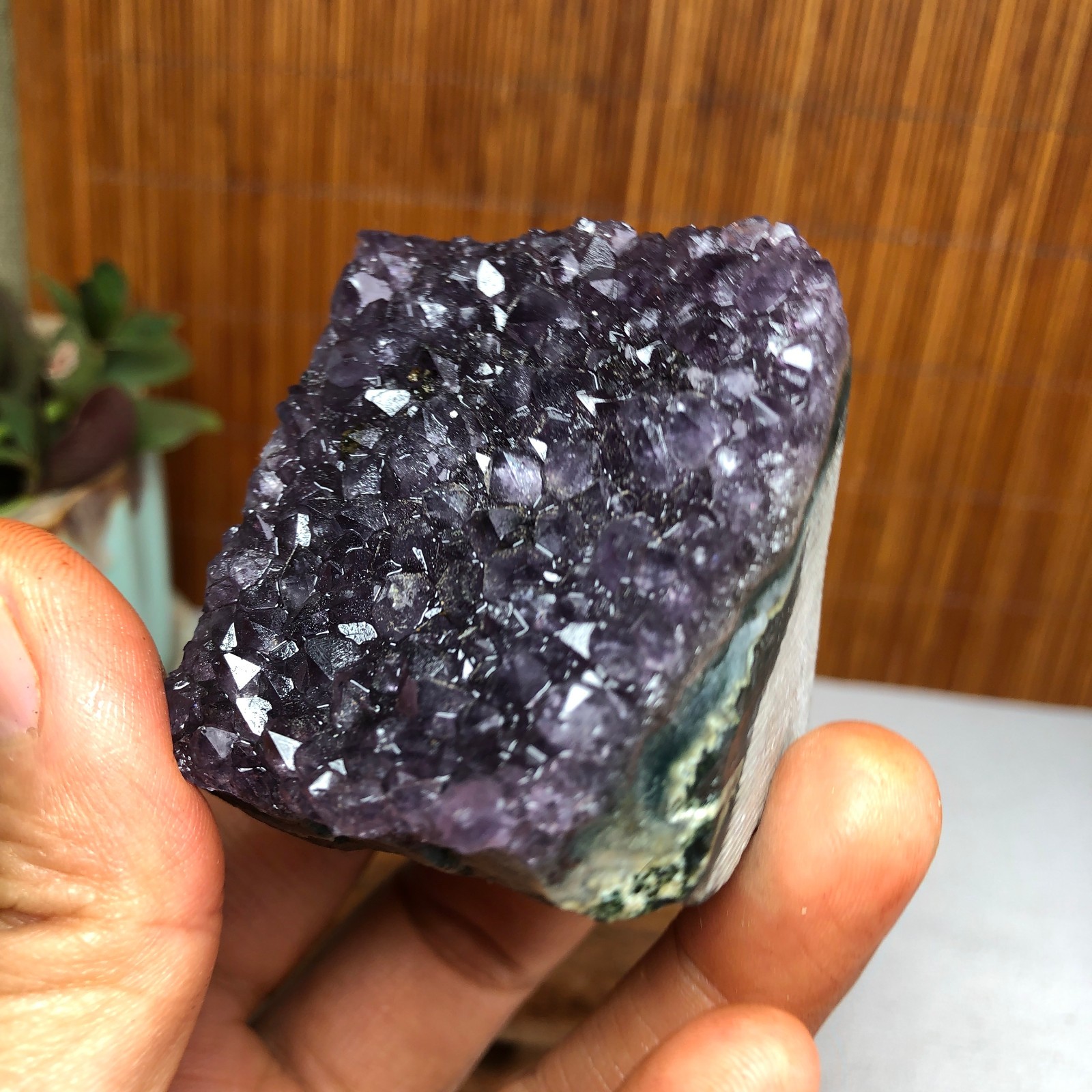 49mm NATURAL amethyst point purple Crystal Cluster Mineral Specimen 141g A1130
