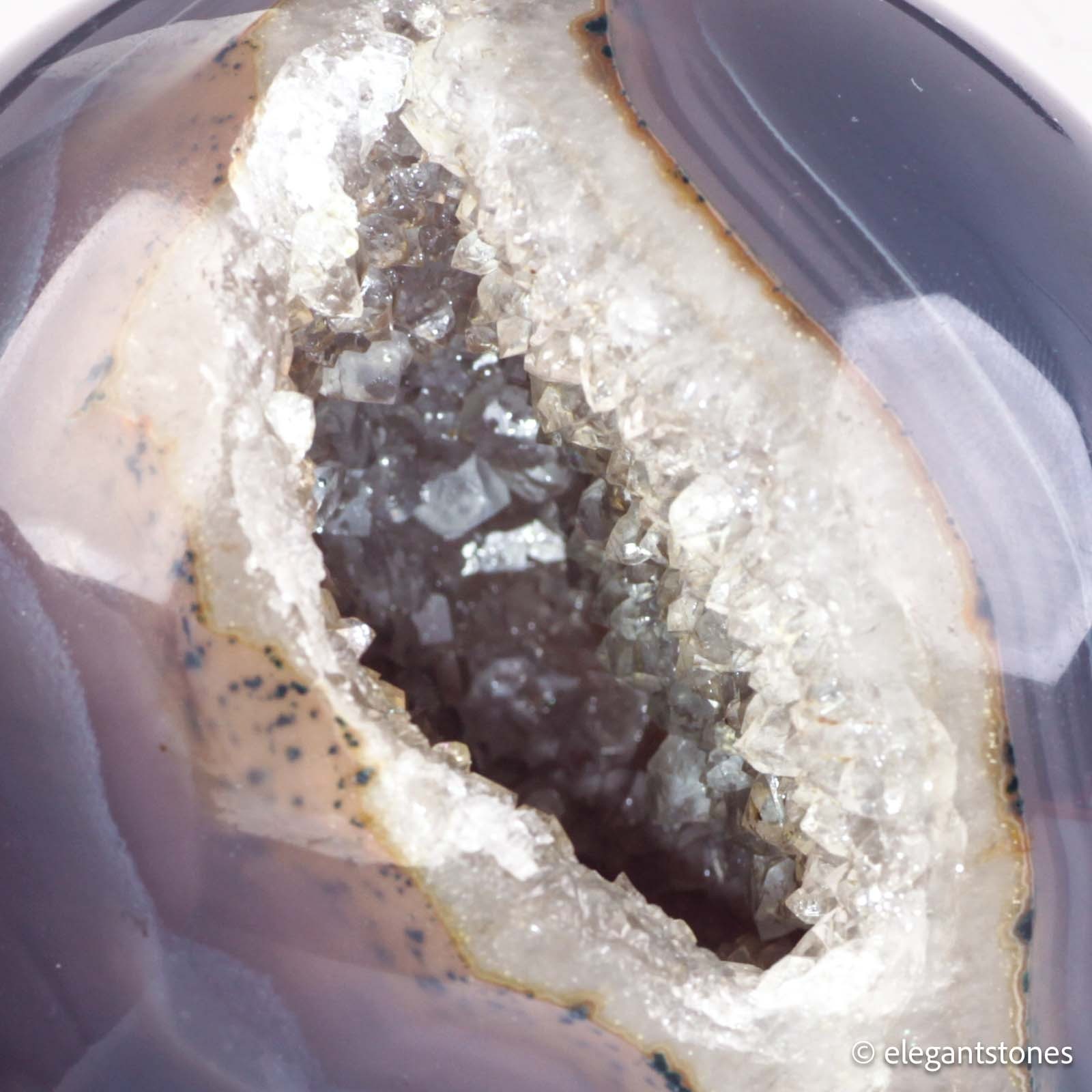 1106g 97mm Large Druzy Agate Geode Sphere Natural Crystal Ball Healing Decor