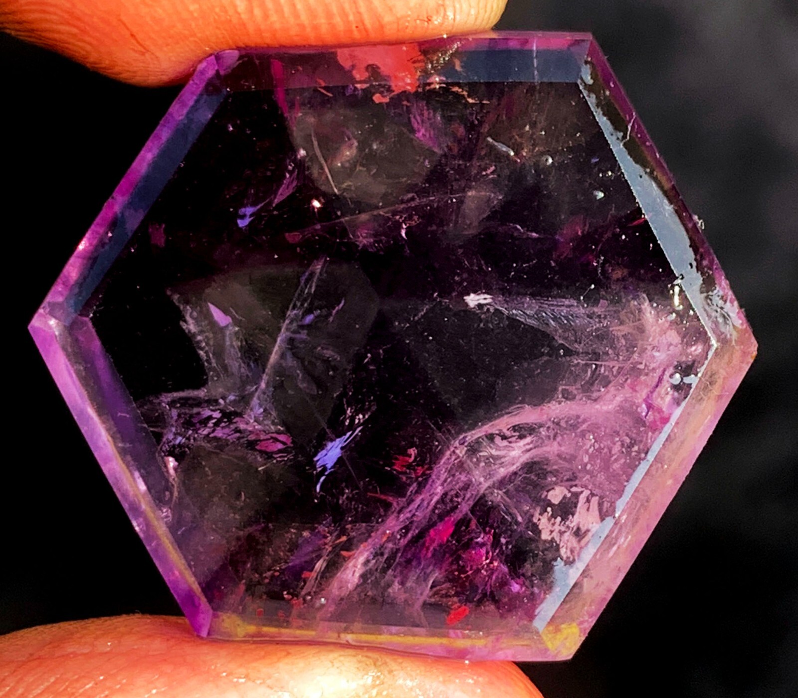 43CT WOW! Boutique Natural Trapiche Star Super Seven Amethyst Specimen ie2949