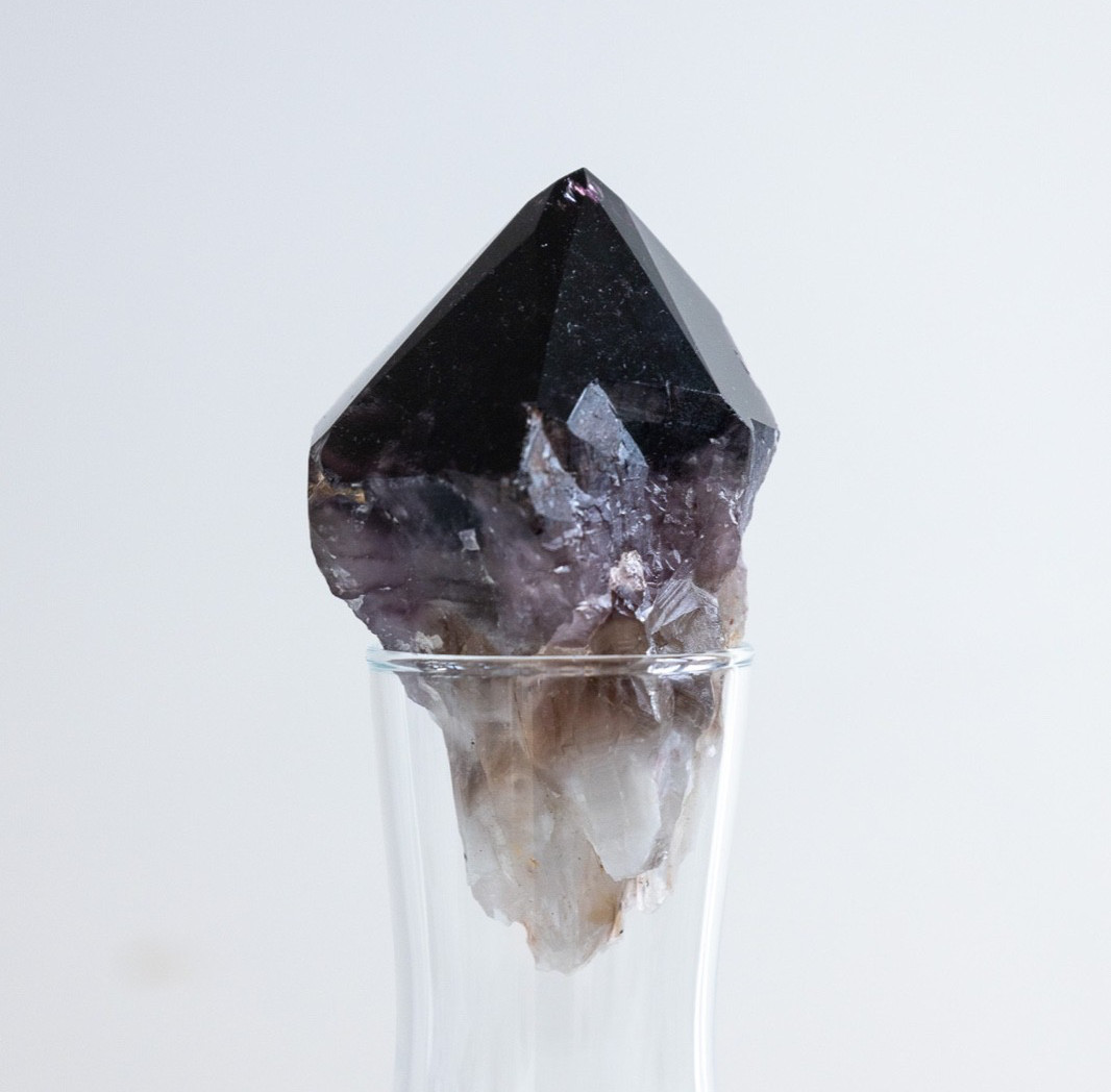 Atomic Amethyst Chunky raw Root w/ Polished Point Trapiche Dragon Tooth Crystal