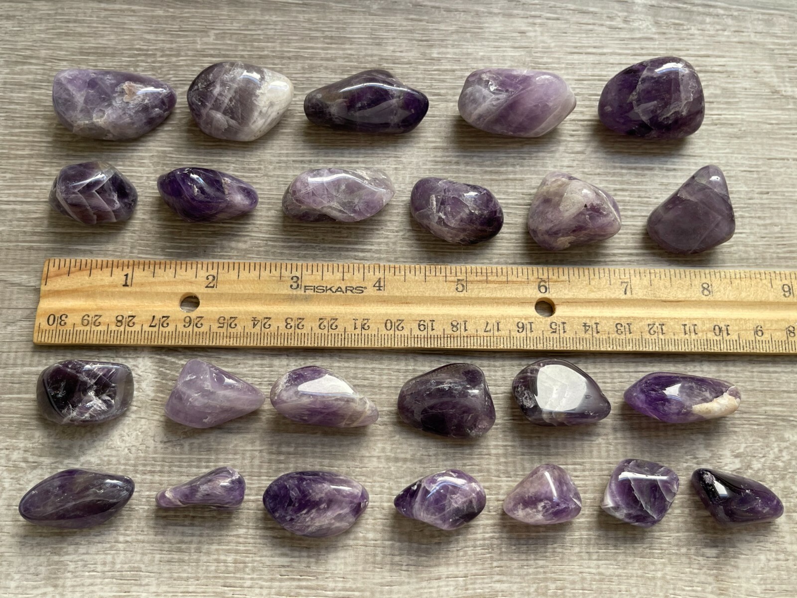 Grade A++ Amethyst Tumbled Stones, 0.75″-1.25″ Purple Amethyst Polished,Bulk Lot