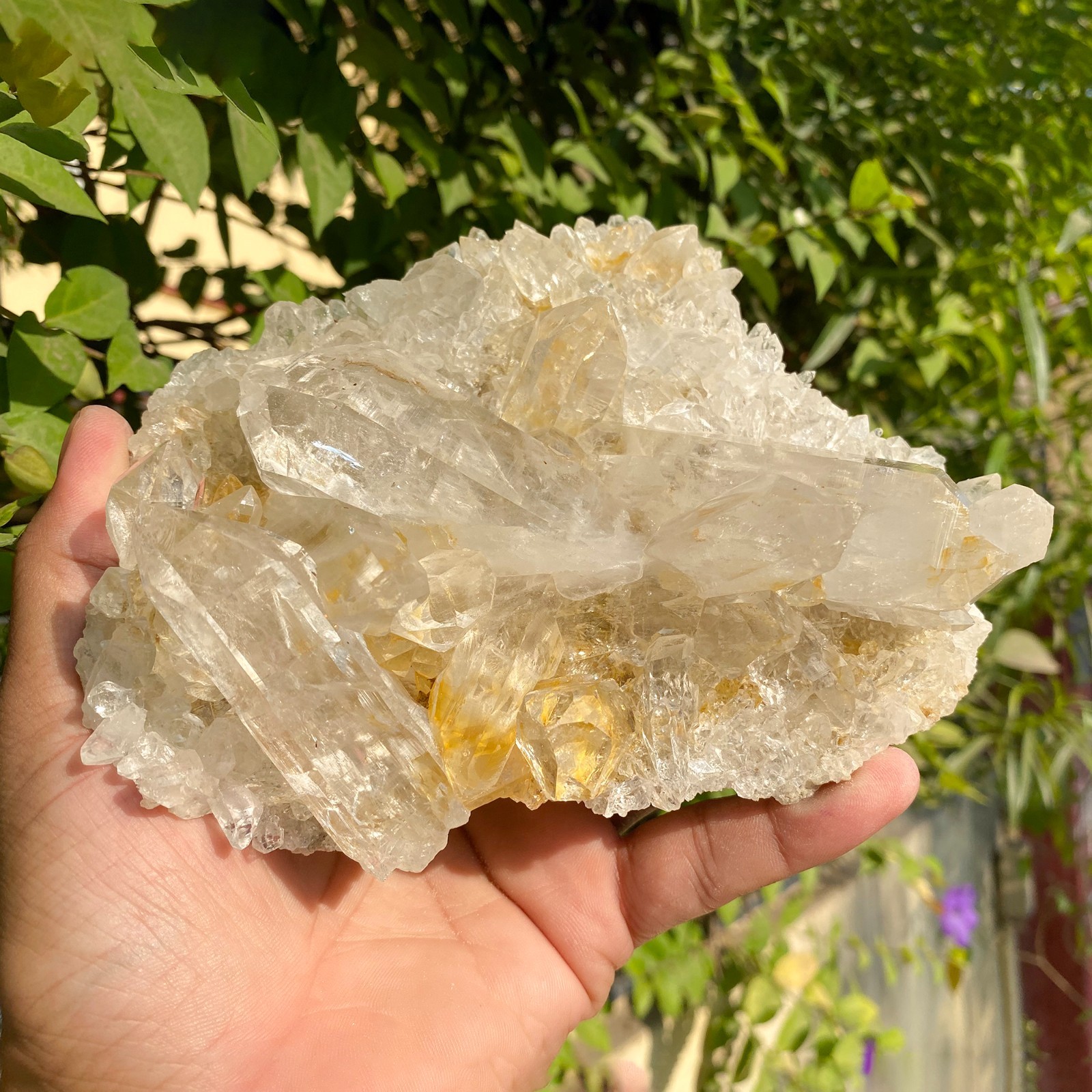 Samadhi Quartz Natural Himalayan Yellow Hue for Energy 1.54 lbs