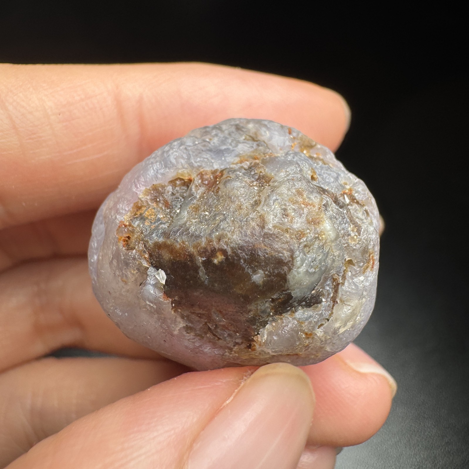 2.8cm/22g Natural Alxa Gobi Candy Agate Ice Crust & Pink Eyes #6619