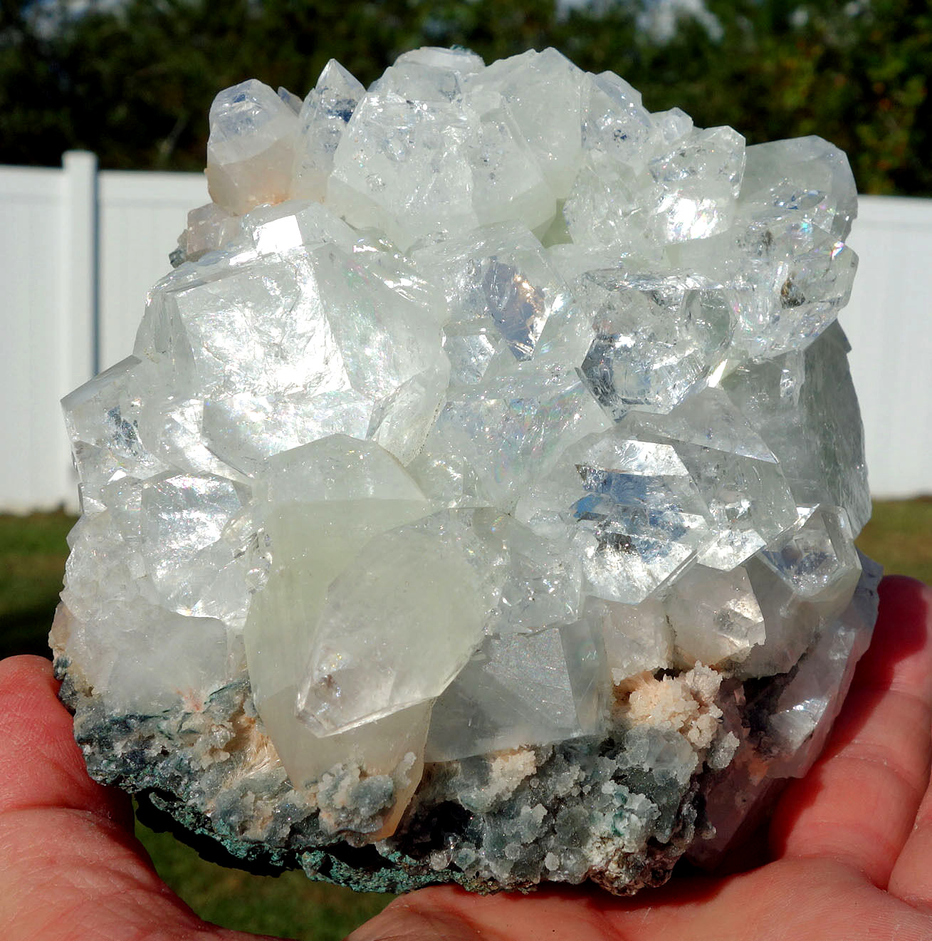 Super Sparkling Natural Apophyllite & Stilbite Chalcedony Natural Crystal Points
