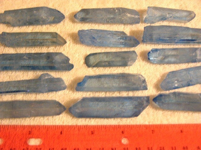 Aqua Aura quartz crystal bigger 2-4 inch 1 crystal per winner