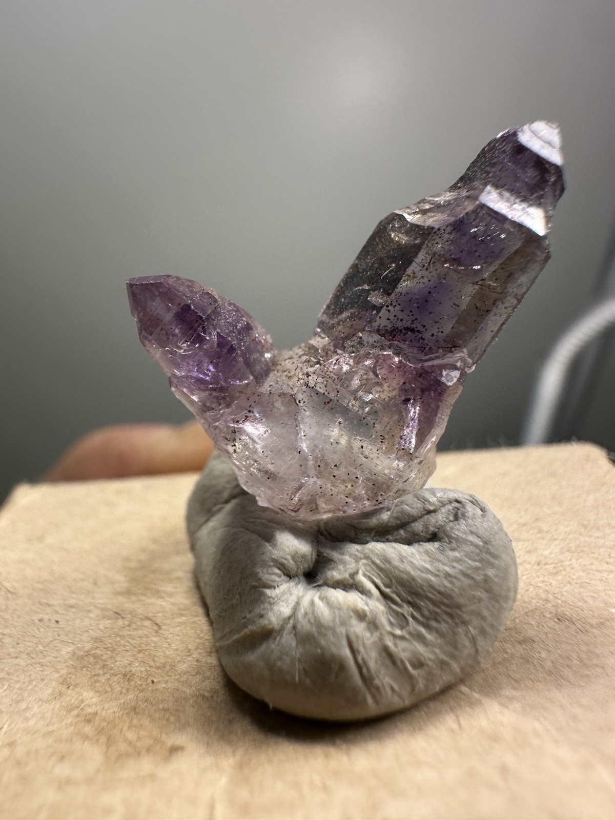 Super Gemmy Japan Law Tim Amethyst Scepter With Reverse Scepter On Top