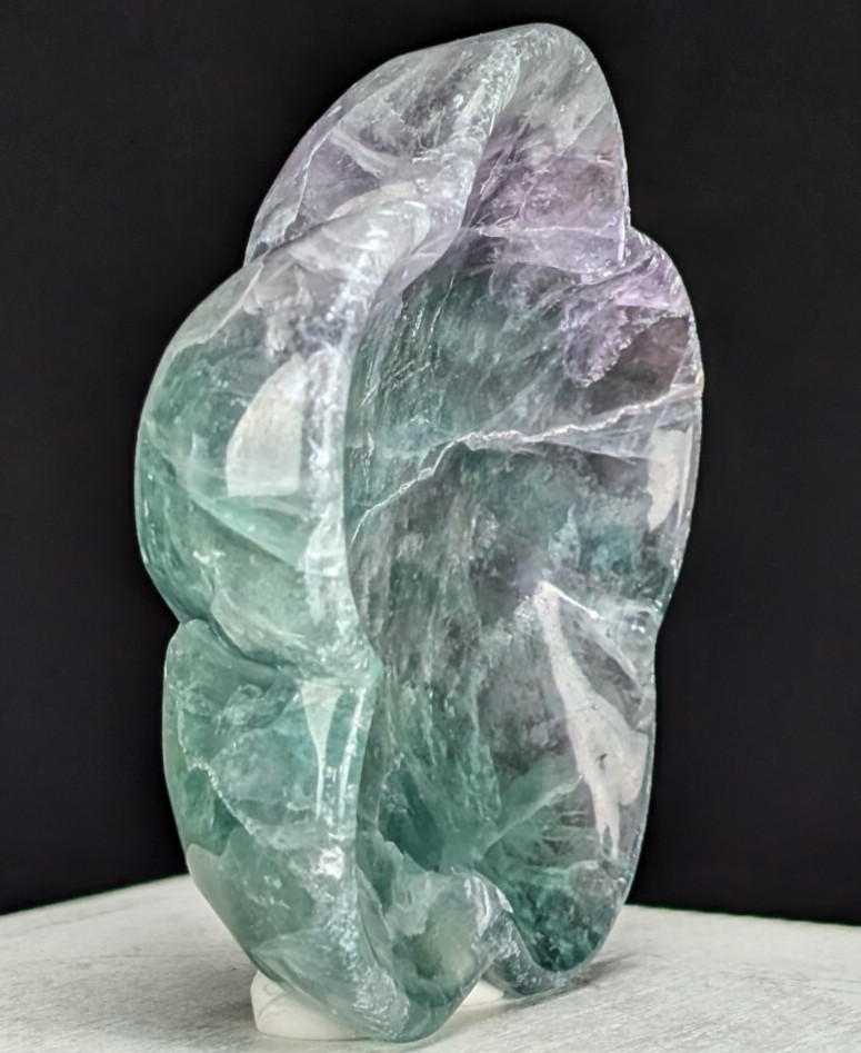 Fluorite Bowl Carving Cloud Crystal Chakra Gemstone Mineral Reiki