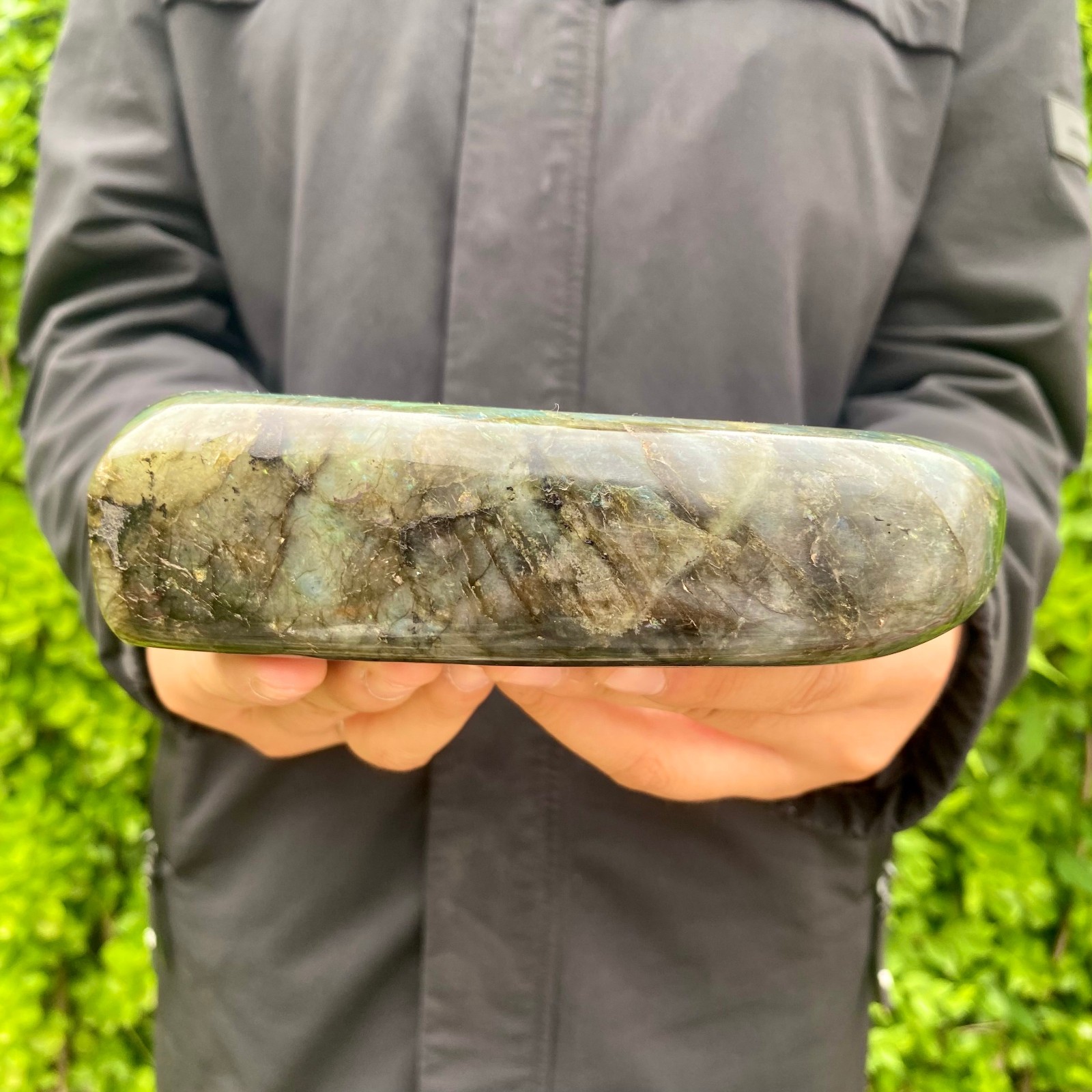 2.31LB Natural Labradorite Quartz Crystal Freeform Mineral Specimen Healing