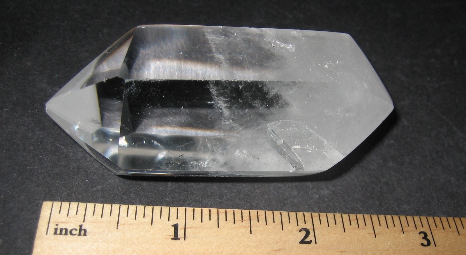 3″x1.35″ POLISHED DOUBLE TERMINATED NATURAL MANIFESTATION QUARTZ CRYSTAL 97g *2