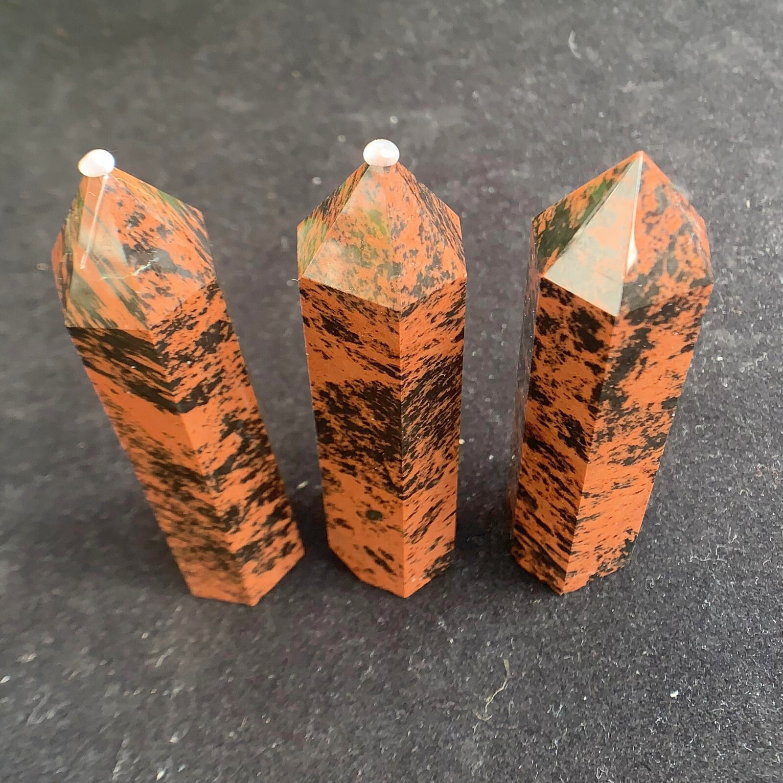 3″ Mahogany Obsidian Crystal Point Tower Wicca Altar Collector Metaphysical Gift