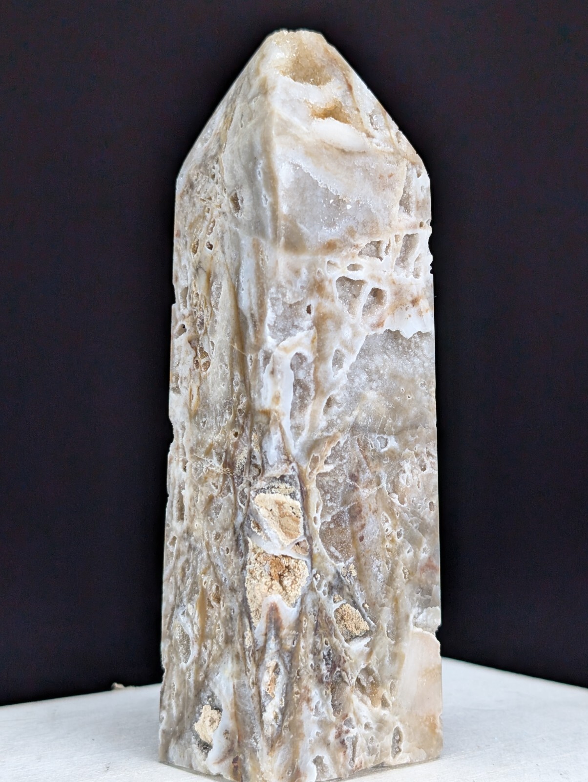 Sphalerite Tower Druzy Crystal Large Gemstone Point Chakra Wand