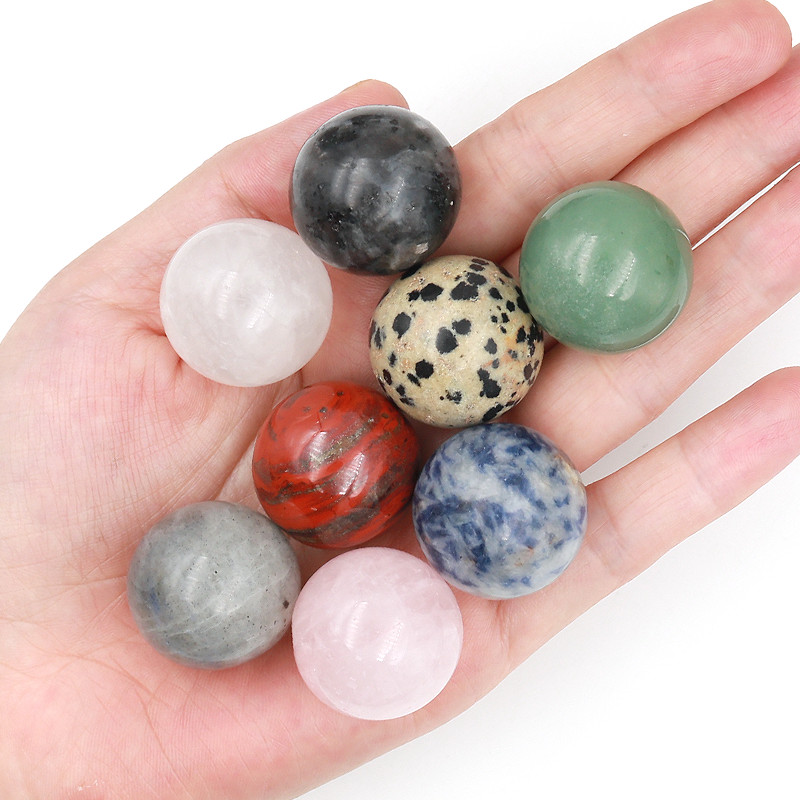 25mm Natural healing crystal sphere round ball gemstone for home decor gift 20pc