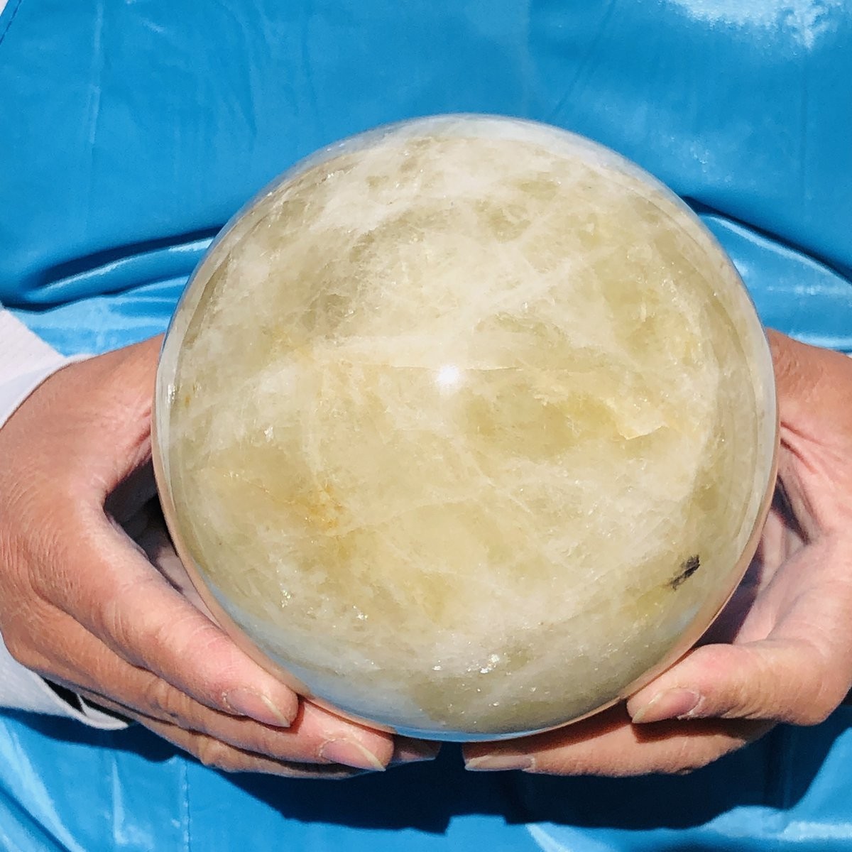 6.04LB Natural Yellow Crystal Ball Quartz Yellow Crystal Ball Healing
