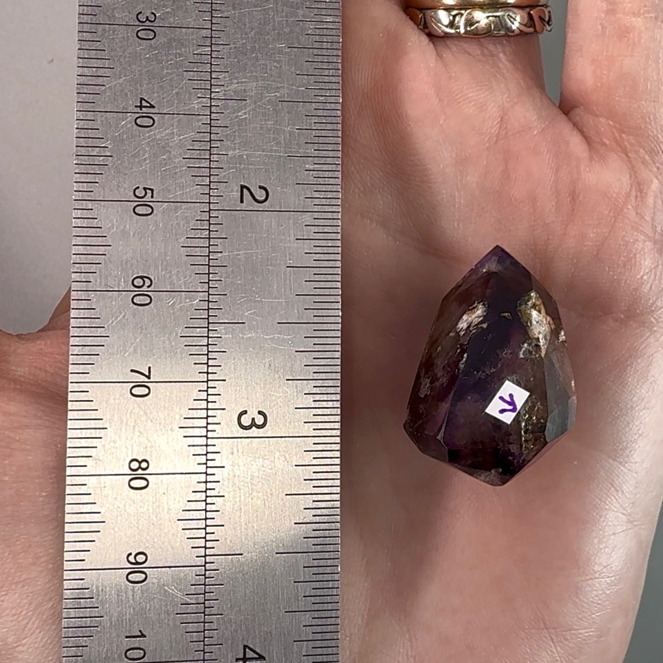 2 Moving Bubbles! RARE White Phantom Grape Jelly Elestial Smoky Amethyst Enhydro
