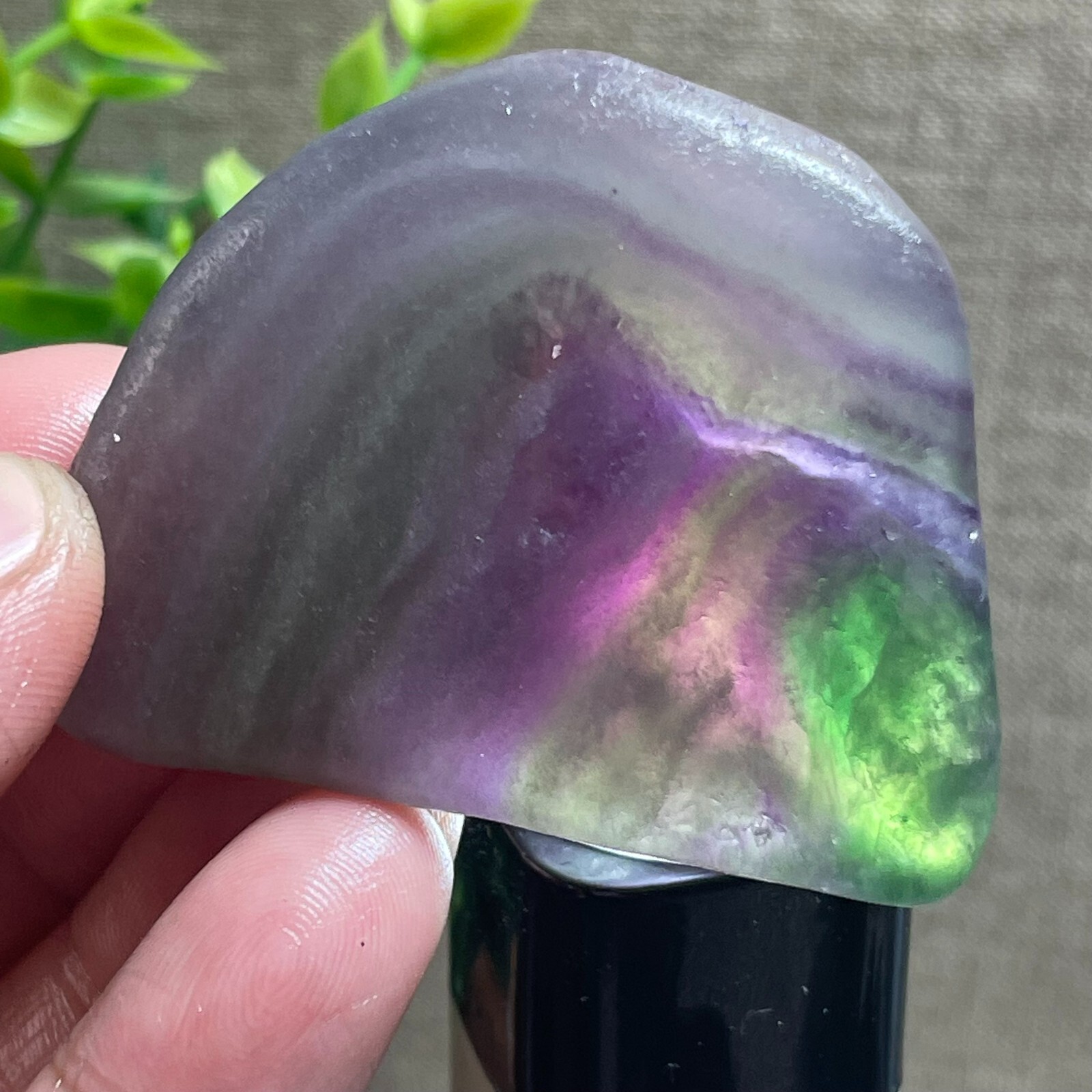 Healing Fluorite Crystals – rainbow – Polished / rough Natural Gemstone 78gAP29