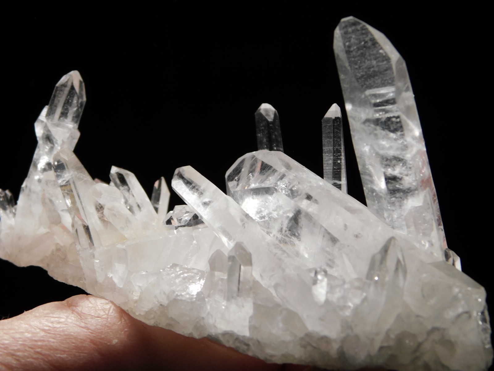 VERY TRANSLUCENT! Quartz Crystal Cluster Collier Creek ARKANSAS 61.5gr