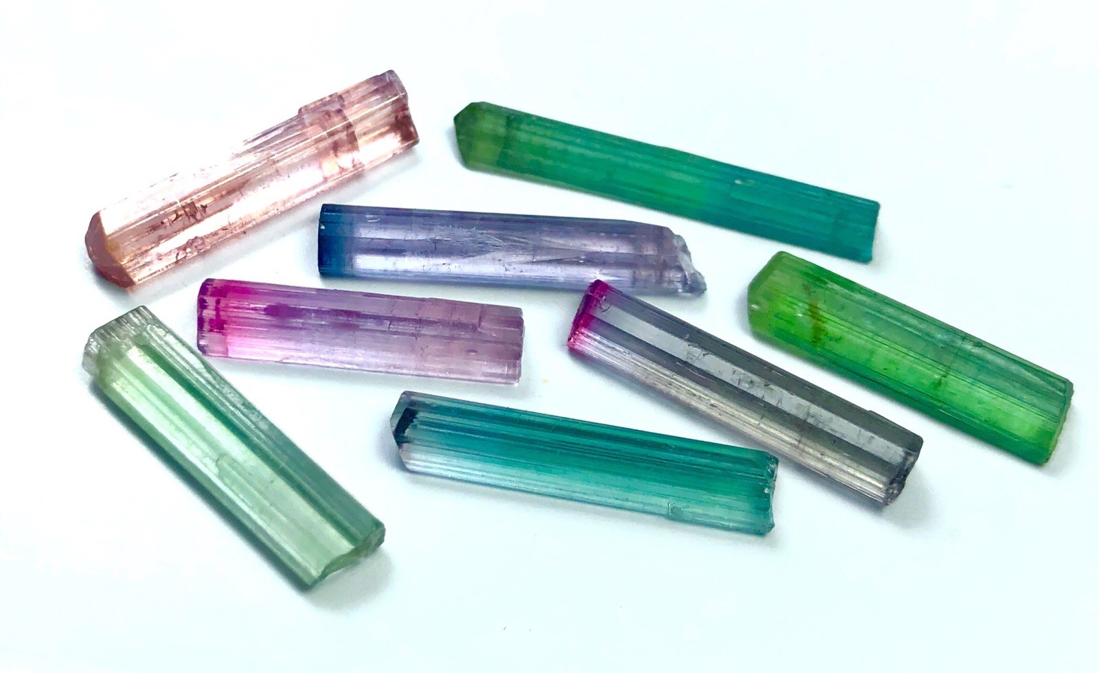 Beautiful Naturel top quality bicolor and multi color tourmaline crystal lot