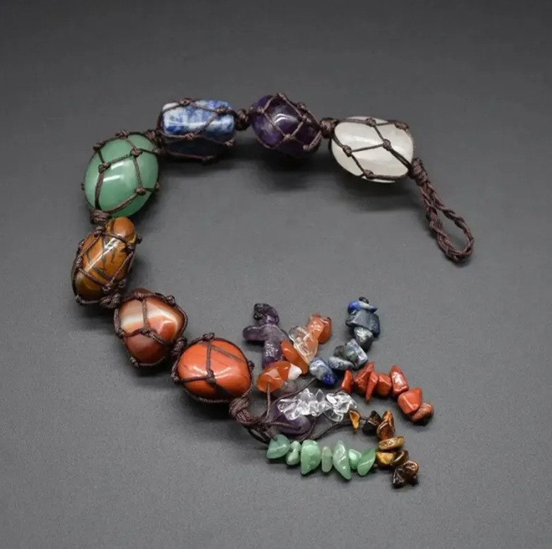 1pc Handmade 7 Chakra Healing Crystal Car & Home Window Charm Decoration – NEW