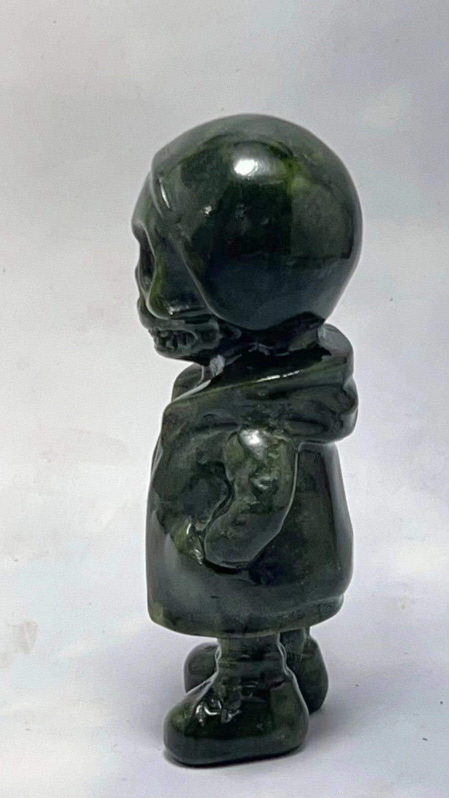 1pc Natural ophiolite Quartz craft Carved Crystal skull Reiki gift