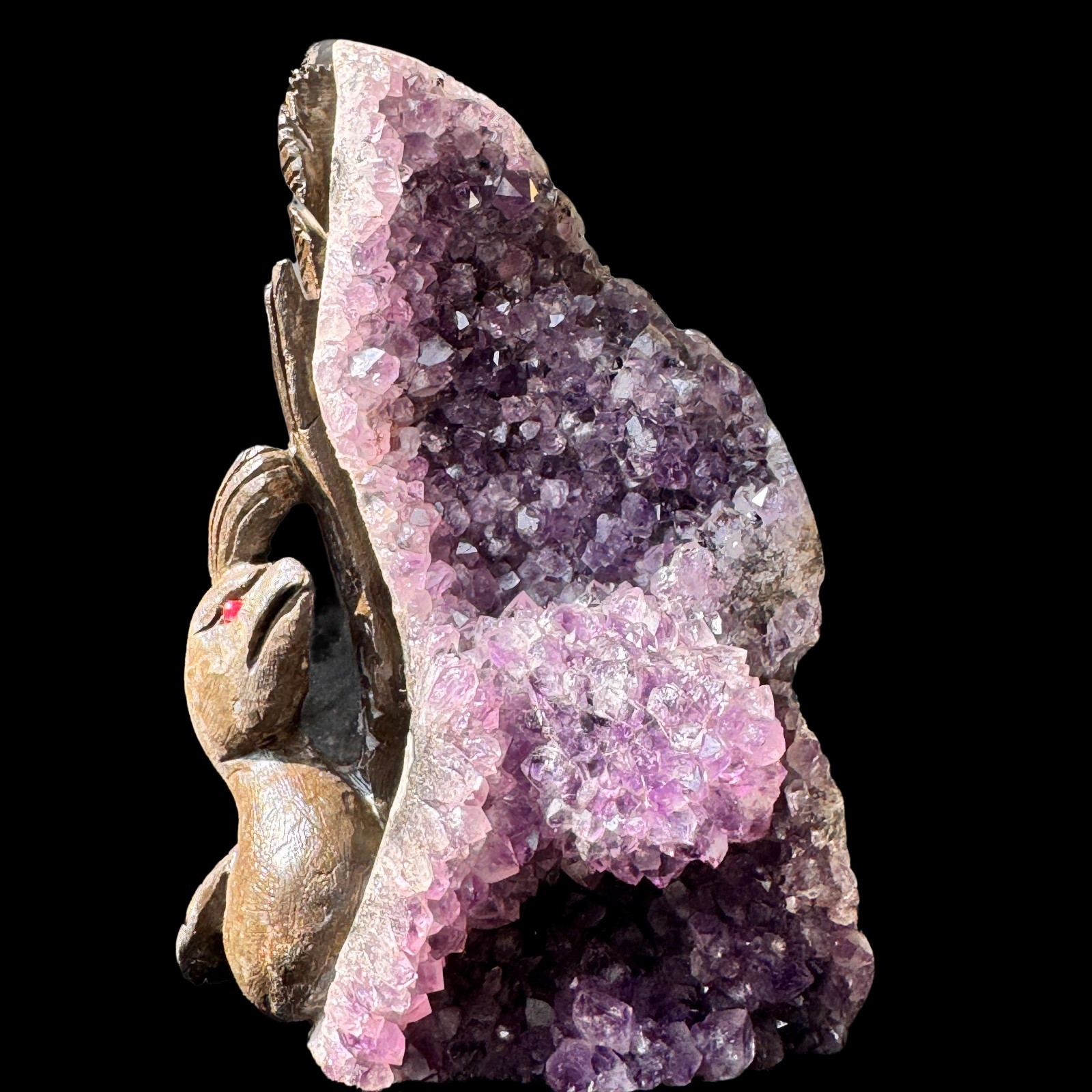 Violet Majesty: A Natural Amethyst Peacock Cluster, Free Shipping, Art of Earth
