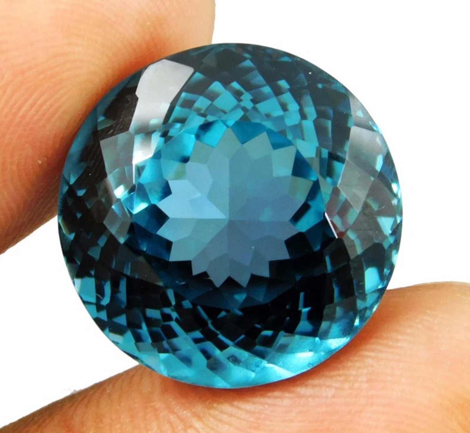 Round Shape IGL Certified 40.00 Ct Natural Blue Sapphire Loose Gemstone 5SJC