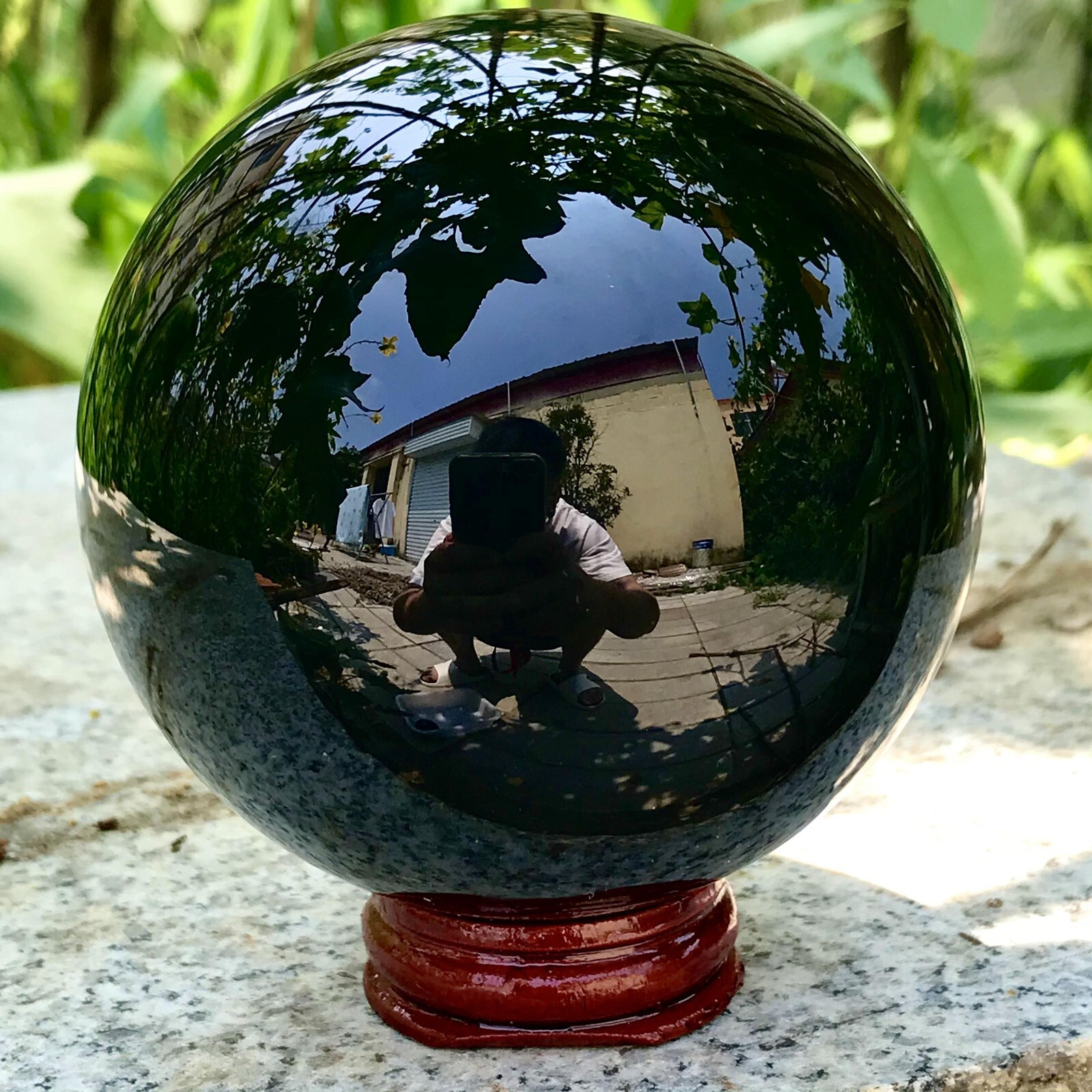 650g Natural obsidian crystal Quartz Sphere Quartz Crystal Ball Reiki Healing