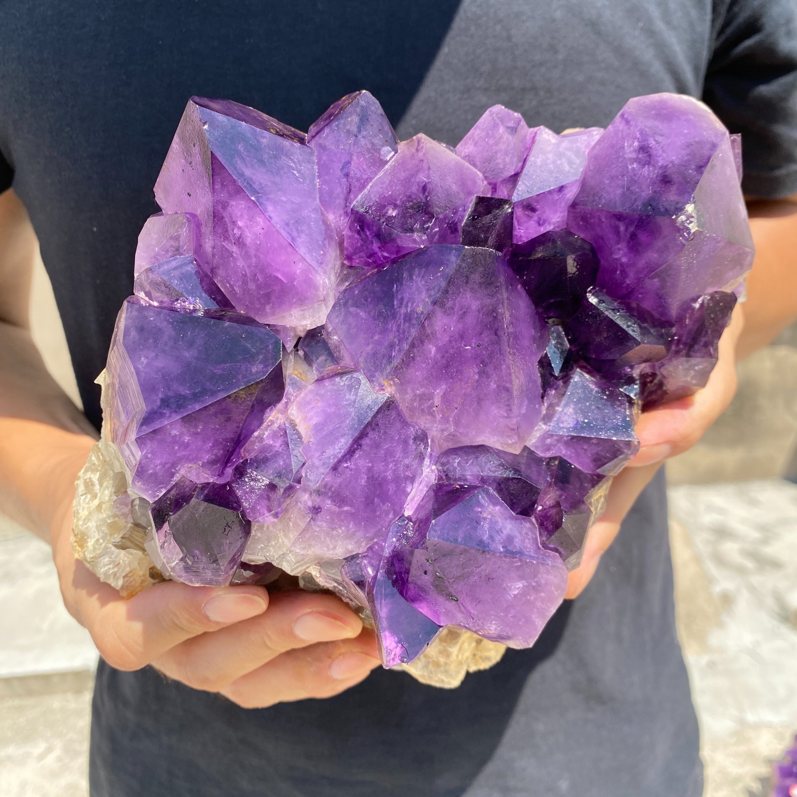 7.8lb Natural amethyst crystal cluster rough mineral specimen from Congo